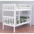 Jester Wooden Single Bunk Bed without Trundle - Arctic White