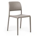 Bora Italian Made Commercial Grade Stackable Indoor / Outdoor Dining Chair, Taupe