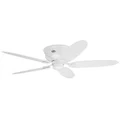 Hunter Low Profile III White Ceiling Fan with White / Maple Switch Blades