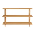 Aria Wooden Low Display Shelf, Large, Oak