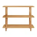 Aria Wooden Low Display Shelf, Small, Oak