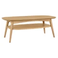 Stockholm Wooden Coffee Table with Shelf, 109cm