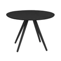 Coco Wooden Round Dining Table, 90cm, Black