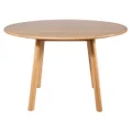 Finland American Oak Timber Round Dining Table, 100cm, Oak