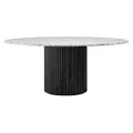 Cosmos Round Dining Table, 150cm, Terrazzo / Black
