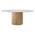 Cosmos Round Dining Table, 150cm, Terrazzo / Oak