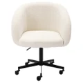Avalon Boucle Fabric Office Chair, White / Black