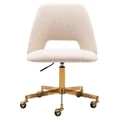 Belmont Fabric Office Chair, Cream / Gold