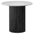 Cosmos Round Side Table, Terrazzo / Black