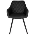 Draycott Faux Leather Dining Chair, Black