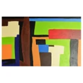 "Apple Orchard Melody" Stretched Abstract Canvas Wall Art Painting, 160cm