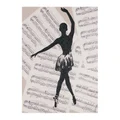 "Dancing Notes" Stretched Canvas Wall Art Print, Type A, 70cm