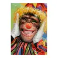 "Clown Chimp" Stretched Canvas Wall Art Print, 100cm