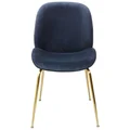 Aizel Velvet Fabric Dining Chair, Ink / Gold