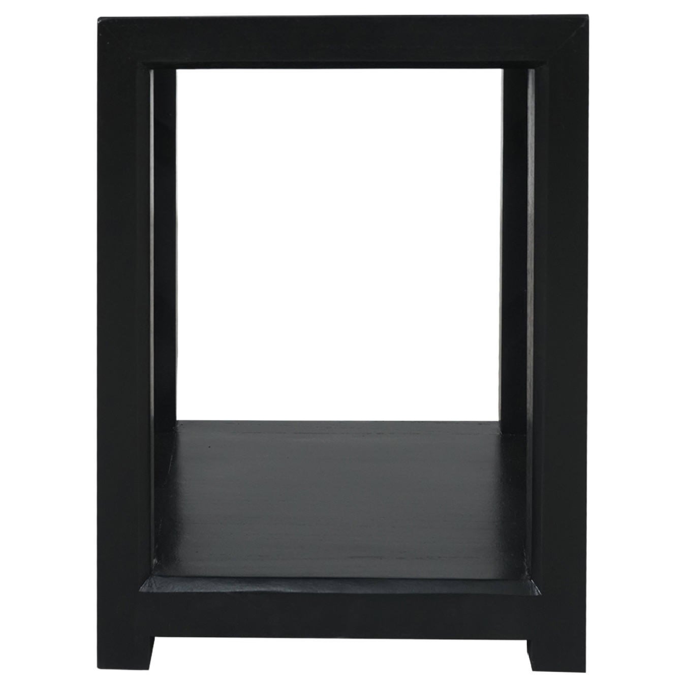 New Macaire Timber Side Table, Black