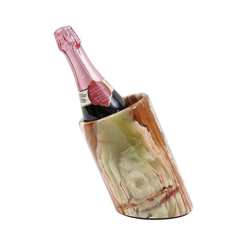 Marcellus Marble Leaning Wine Chiller, Green