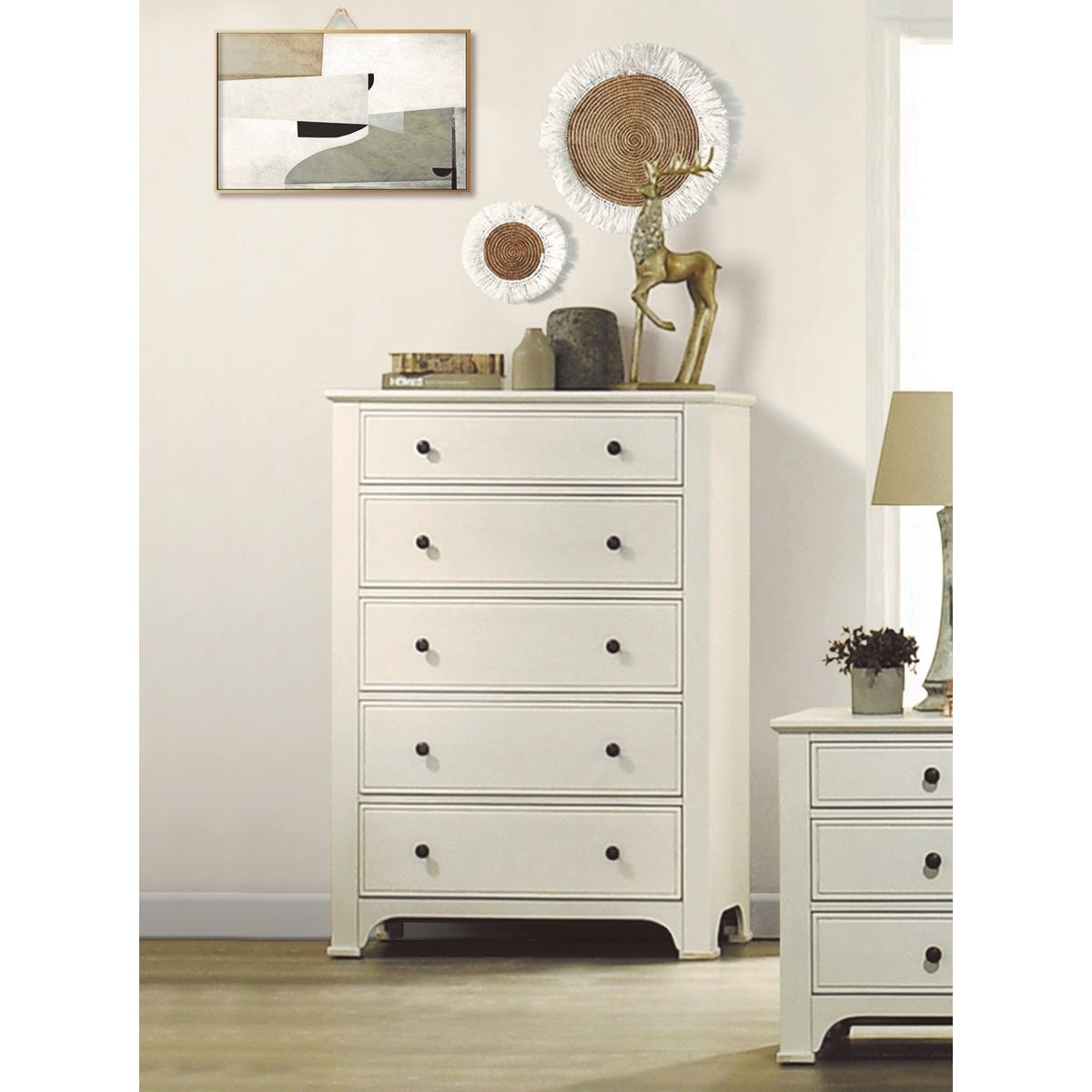 Lafite Wooden 5 Drawer Tallboy