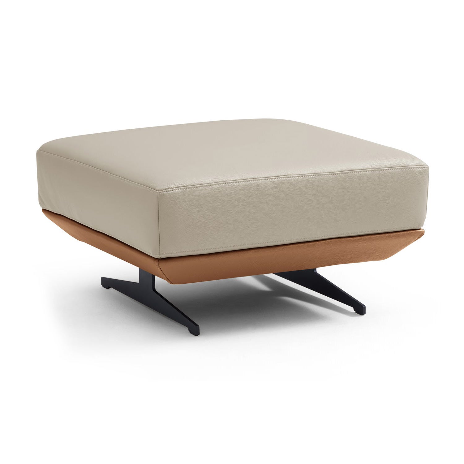 Briora Modern Leather Ottoman