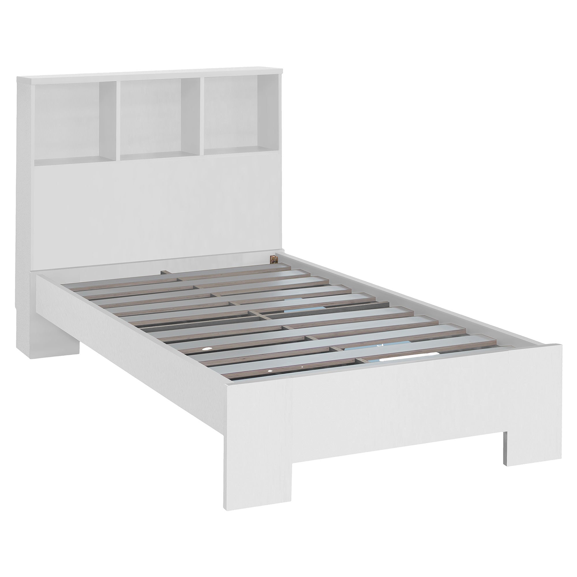 Beta Bookcase Bed, Single, White
