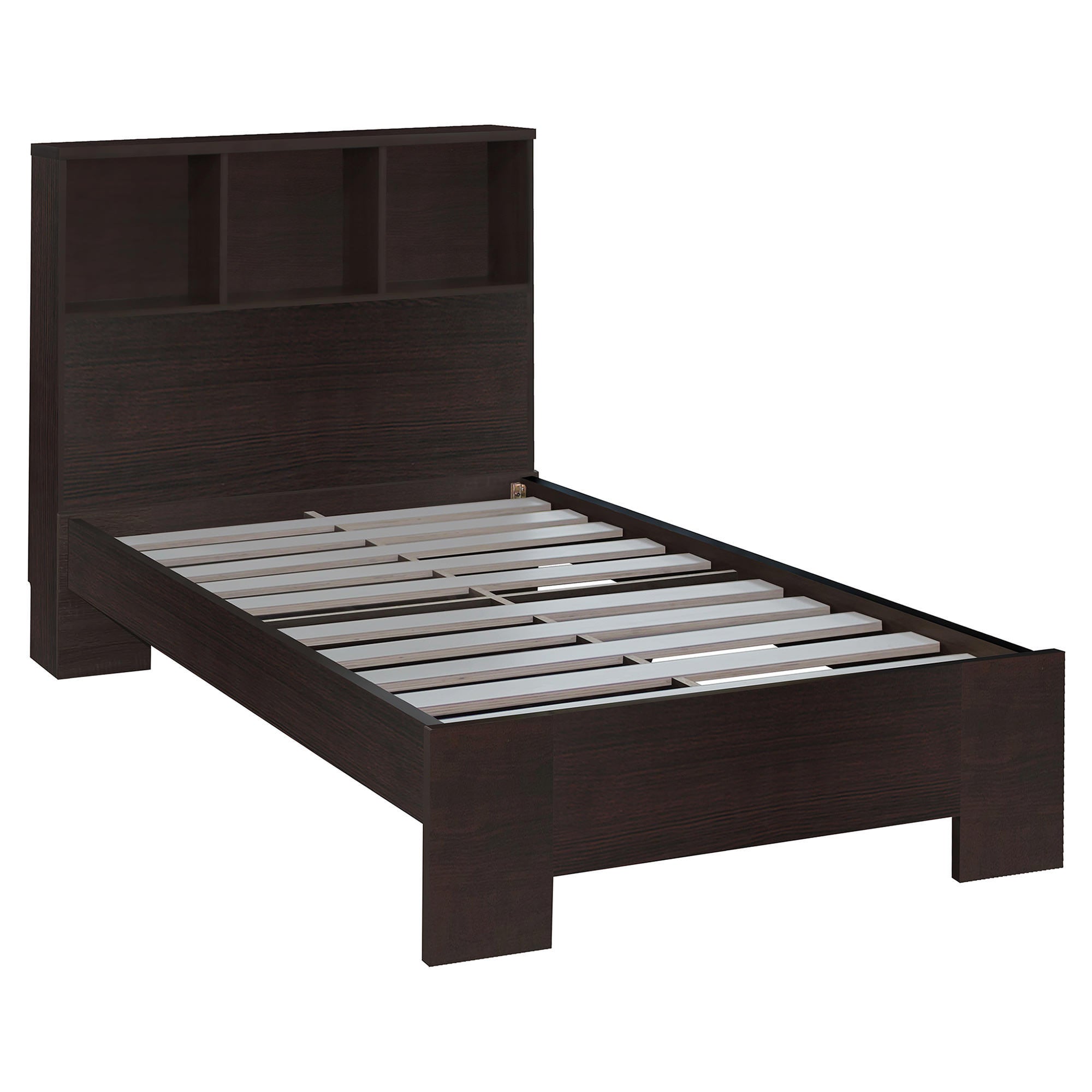 Beta Bookcase Bed, Single, Walnut
