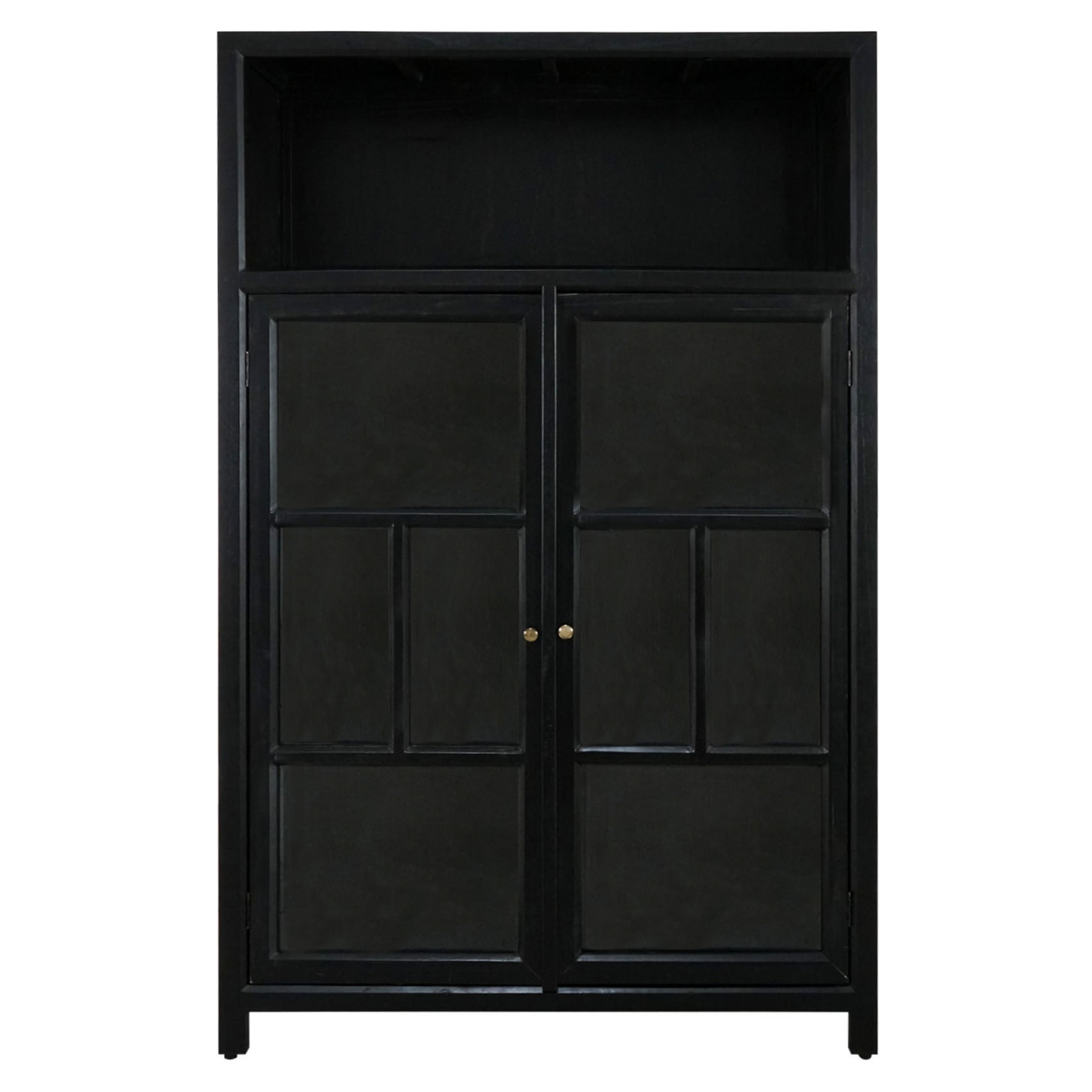 New Macaire Timber Display Cabinet, Black