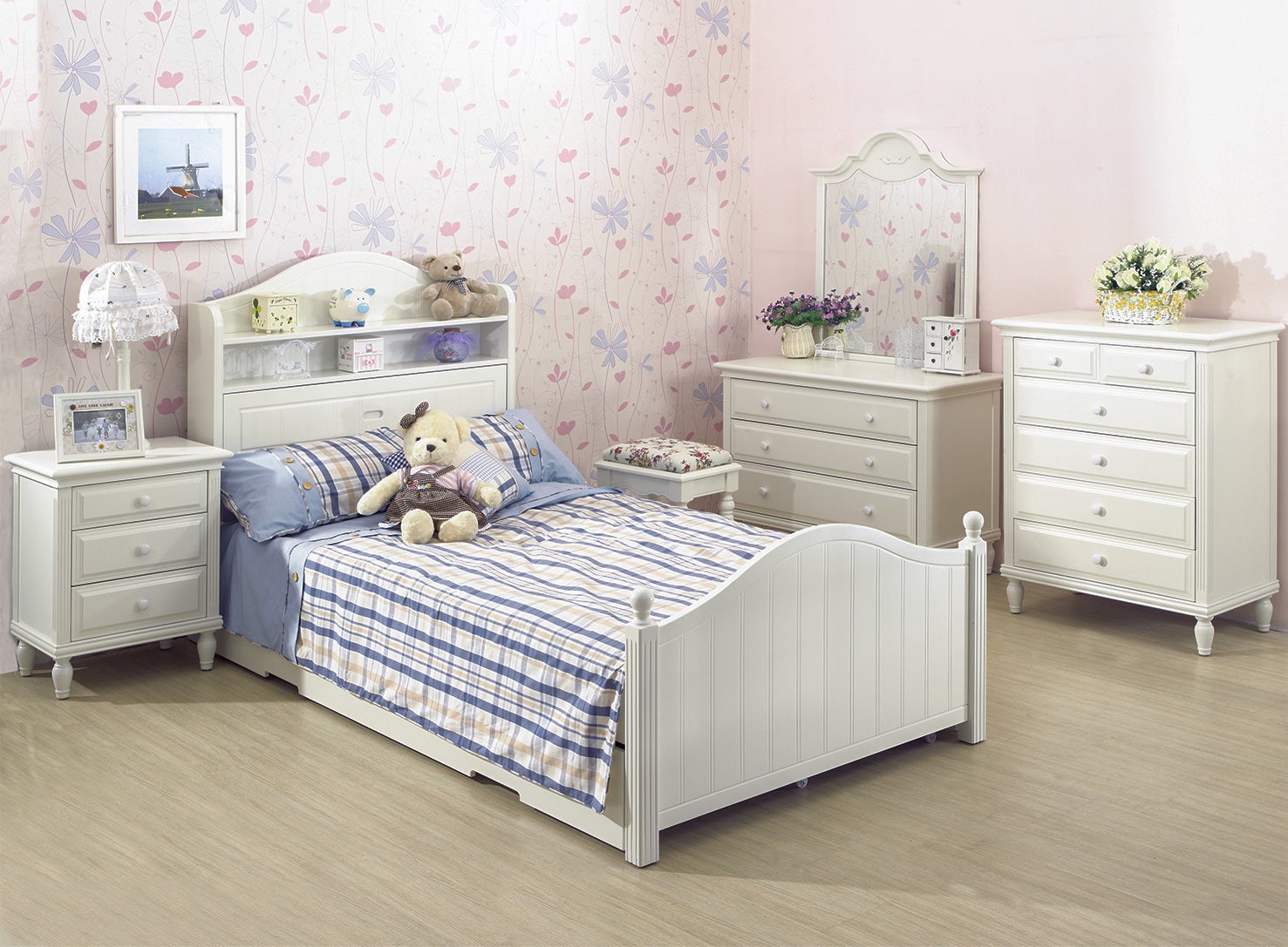 Audrey Wooden 6 Drawer Tallboy