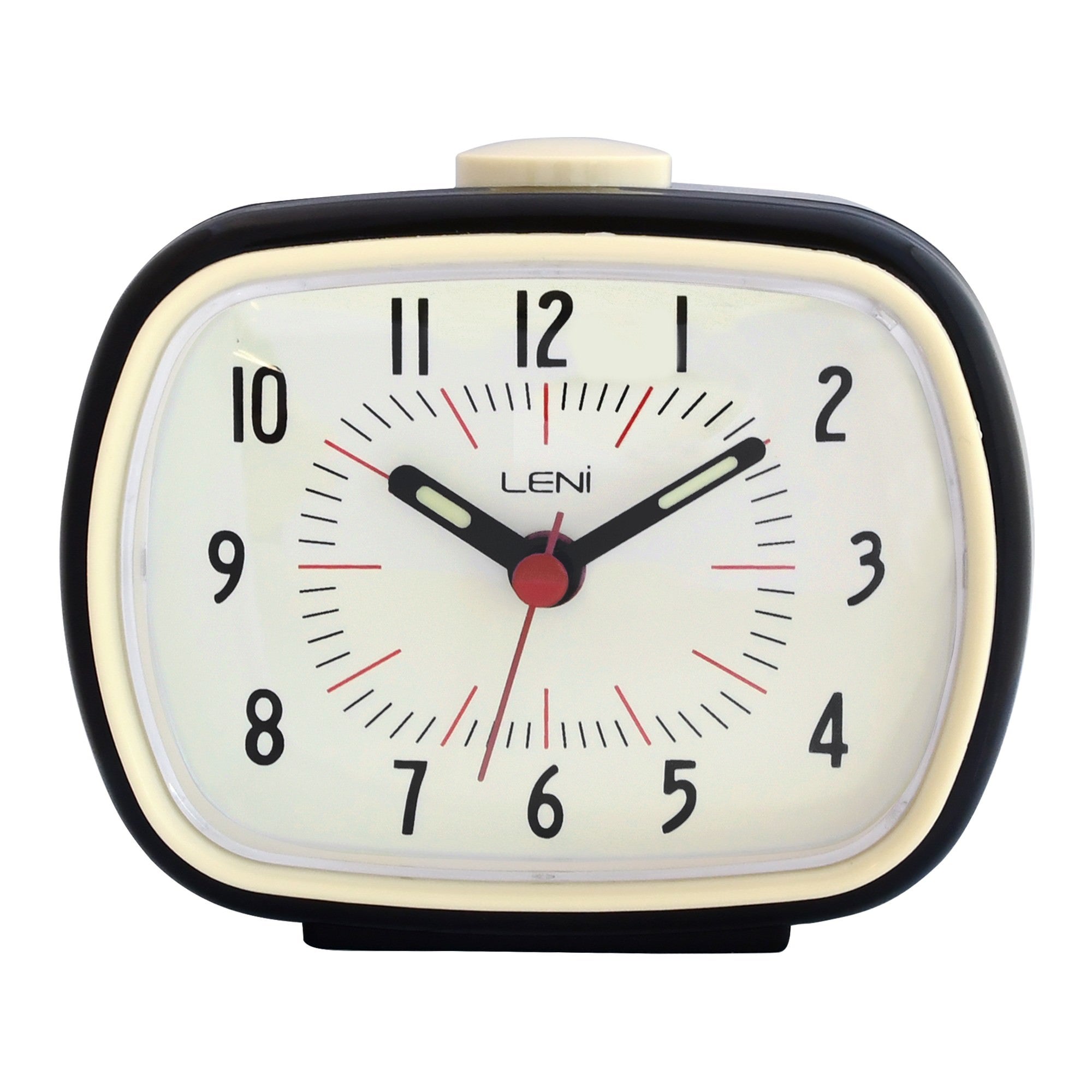 Leni Retro Alarm Clock, Black