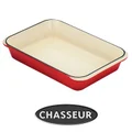 Chasseur Cast Iron Rectangular Roaster, 40x26cm, Inferno Red