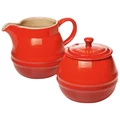 Chasseur La Cuisson Sugar Bowl and Creamer Set - Red