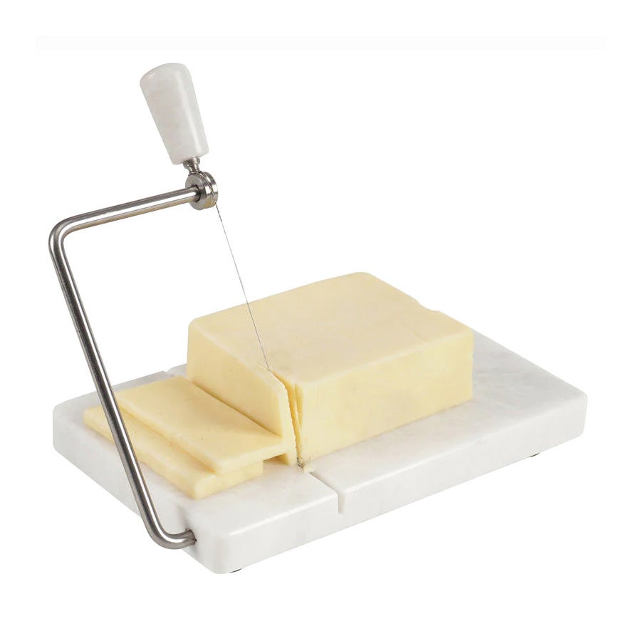 Marcellus Marble Cheese Slicer, White
