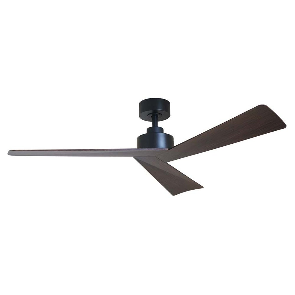 Bronte DC Ceiling Fan, 132cm/52'', Black / Walnut
