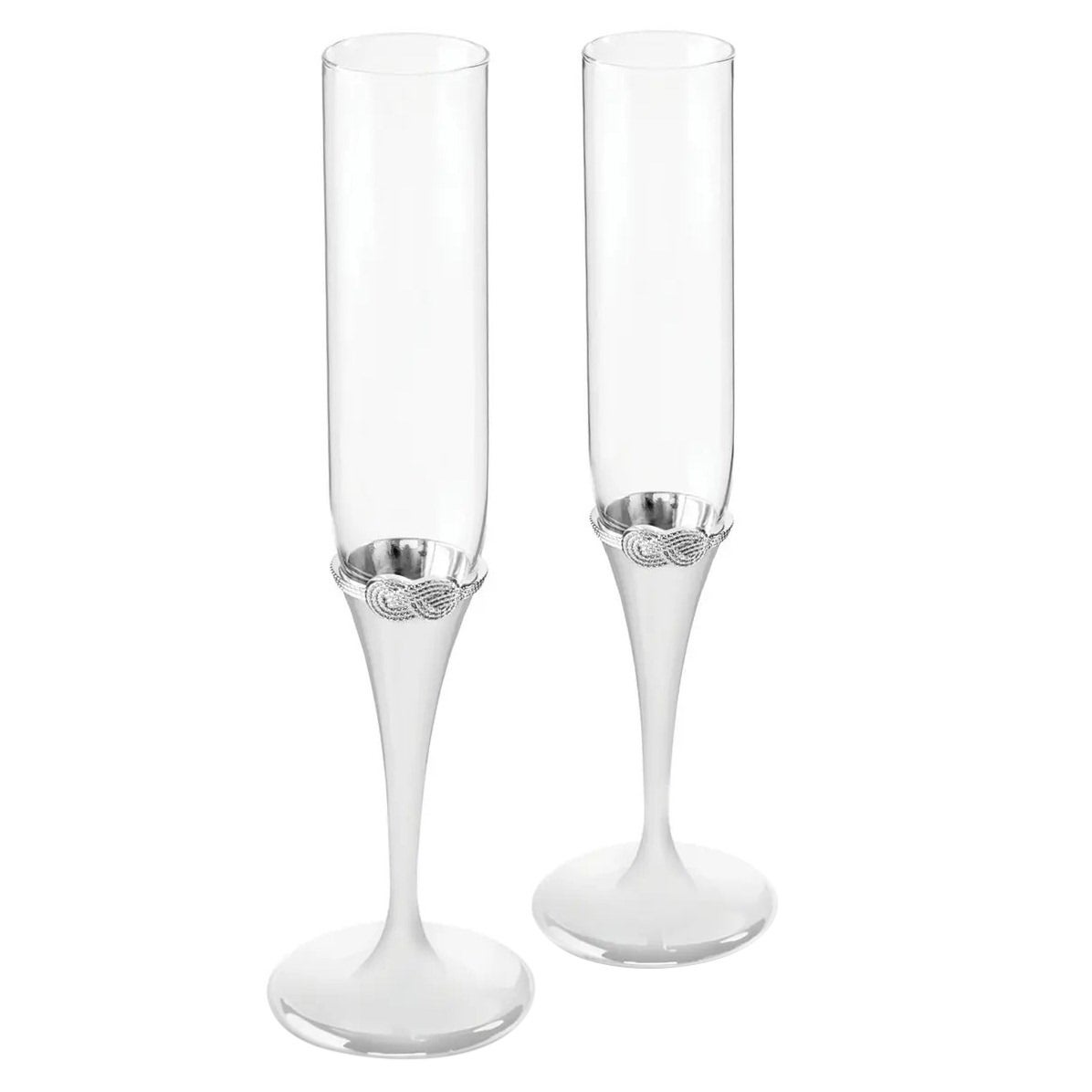 Wedgwood Vera Wang Infinity Crystal Toasting Flute Glass, Set of 2