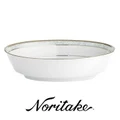 Noritake Hampshire Platinum Fine Porcelain Oval Serving Bowl