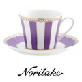 Noritake Carnivale Fine Porcelain Cup & Saucer Set, Lavender
