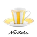 Noritake Carnivale Fine Porcelain Espresso Cup & Saucer Set, Yellow