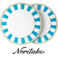 Noritake Carnivale Fine China Cake Plate, Large, Set of 2, Light Blue