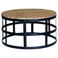 Dabney Timber and Metal 80cm Round Coffee Table