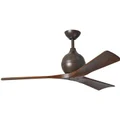 Atlas Irene-3 Ceiling Fan whith Wooden Blades - Textured Bronze
