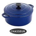 Chasseur Cast Iron Round French Oven, 22cm, French Blue