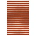 Pinstripe Hand Woven Indoor/Outdoor Rug, 220x320cm, Orange