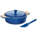 Chasseur La Cuisson Camembert Baker with Cheese Spreader - Blue