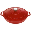 Chasseur Cast Iron Round Casserole, 30cm, Federation Red