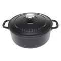 Chasseur Cast Iron Round French Oven, 26cm, Matte Black