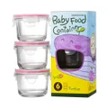 Glasslock 3 Piece Round Baby Food Container Set