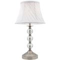 Owen Crystal Touch Table Lamp, Brushed Chrome