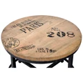 Grayson Timber & Metal Round Coffee Table, 60cm