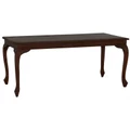 Queen Ann Mahogany Timber Dining Table180cm, Chocolate