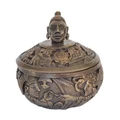 Veronese Cold Cast Bronze Coated Mayan Portrait Trinket Box