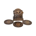 Veronese Cold Cast Bronze Coated 6 Piece Mayan Coaster Set