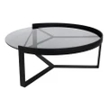 Marcel Metal & Glass Round Nesting Coffee Table, Large